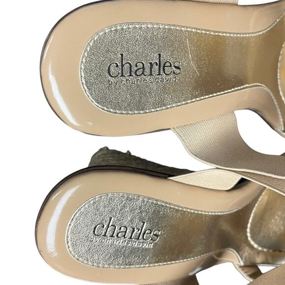 Charles by Charles David Treasury Wedge Sandals Tan Size 10 - Picture 8 of 9